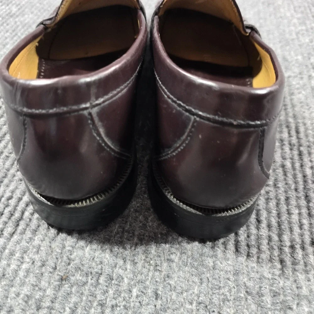 VTG Brooks Brothers Shoes Men Size 10.5 D Red Leather Slip On Dress Loafers USA